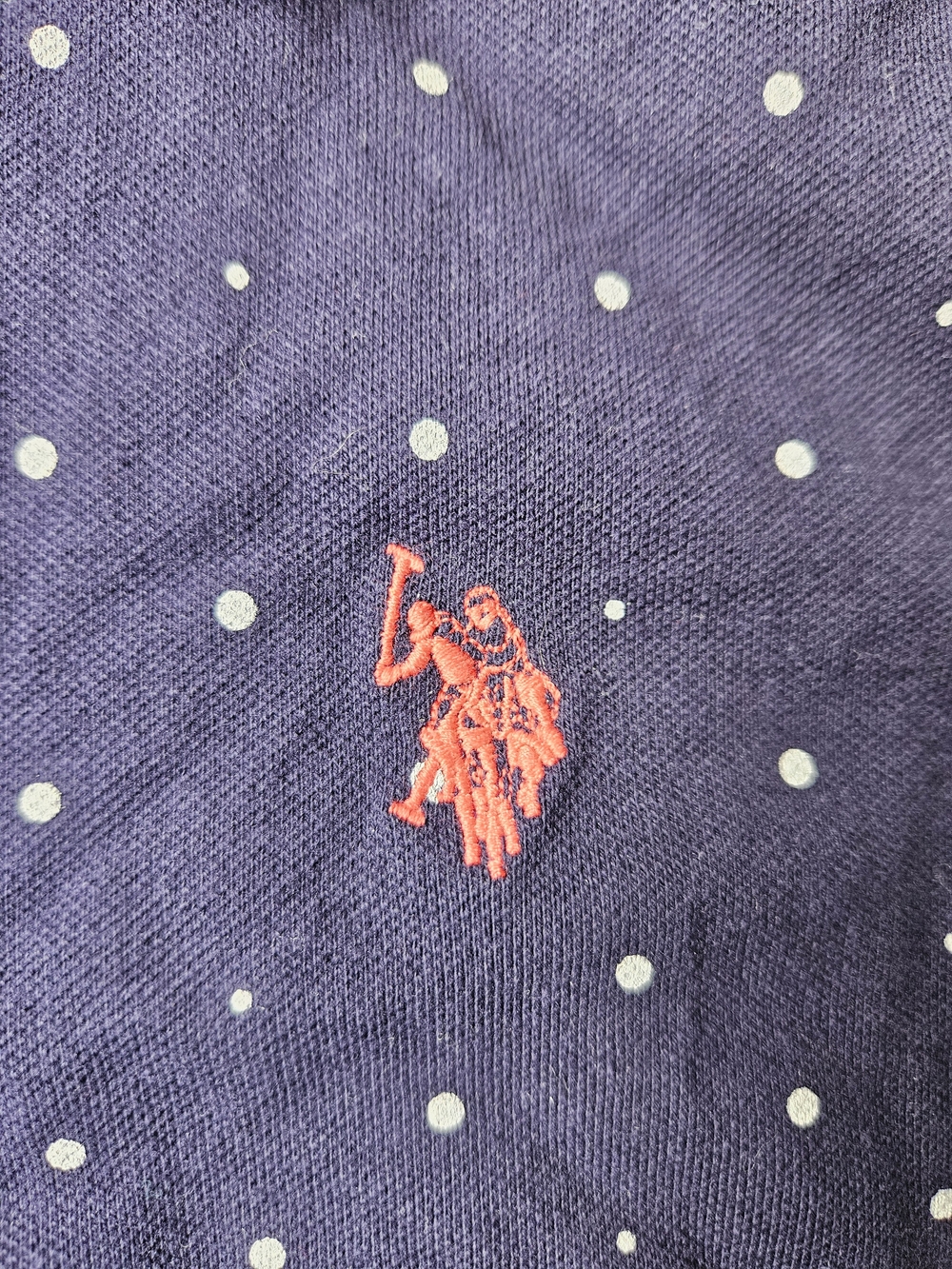 U.S. Polo Assn. Navy Polo with Red and White Trim - Picture 5 of 12